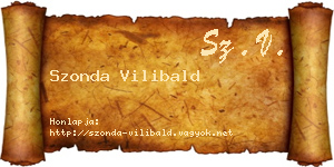 Szonda Vilibald névjegykártya